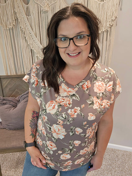Fields of Lavender Floral Shirt