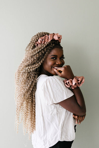 Jumbo Scrunchie - Clay Satin