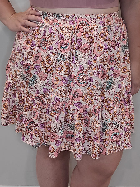 Something Sweet Floral Skirt