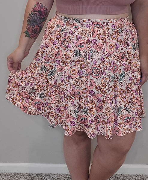 Something Sweet Floral Skirt