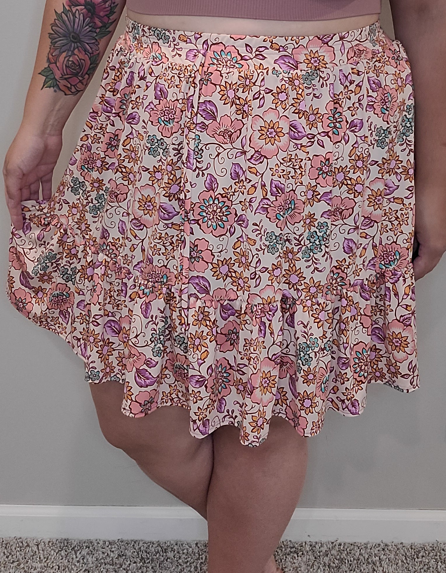 Something Sweet Floral Skirt