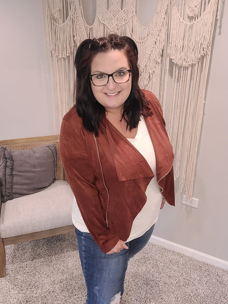 Leslie's Favorite Moto Jacket - Rust