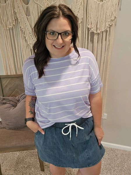 Everyday Edit Chambray Denim Skort