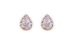 Cubic Zirconia Pear Shape Stud Earrings