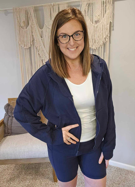 Sun or Shade Zip Up Jacket in Navy