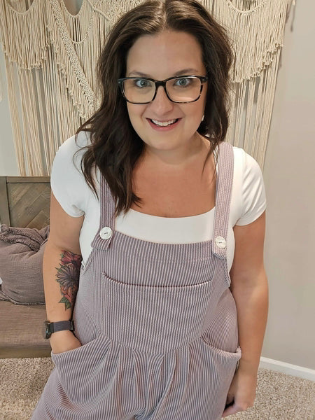 Karli Boho Overalls - Lavender