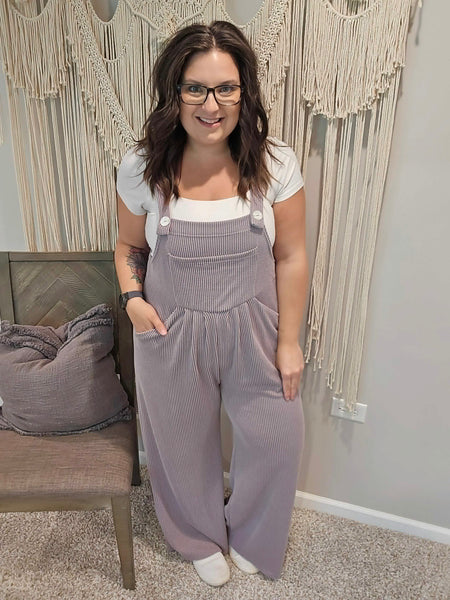 Karli Boho Overalls - Lavender