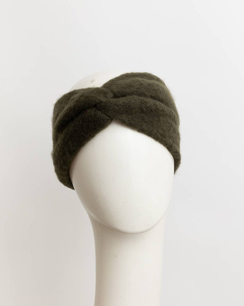 Twist Knot Boho Headband - Olive Green