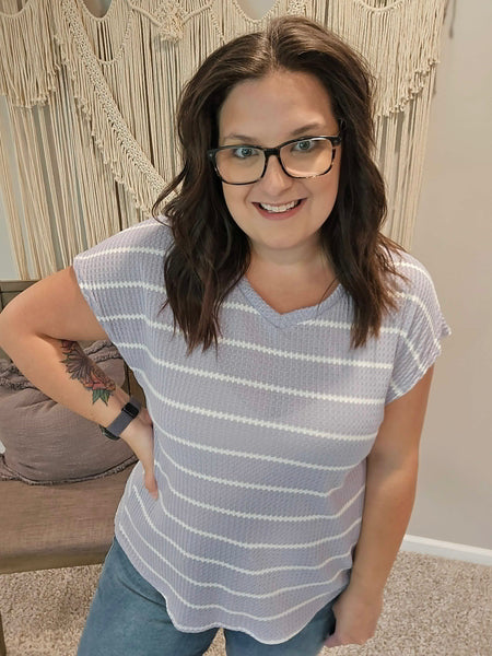Lilac Dreams Striped Shirt