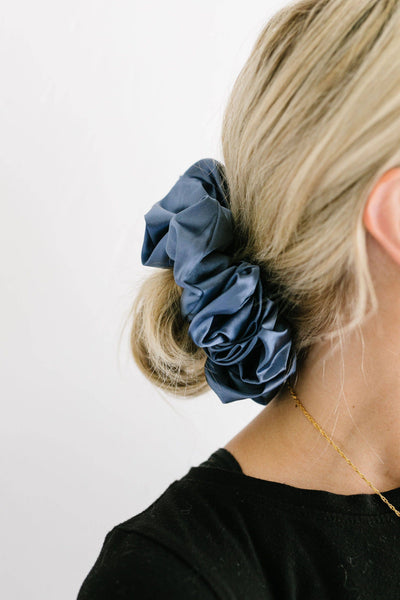 Jumbo Scrunchie - Midnight Moon Satin