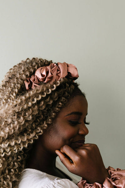 Jumbo Scrunchie - Clay Satin