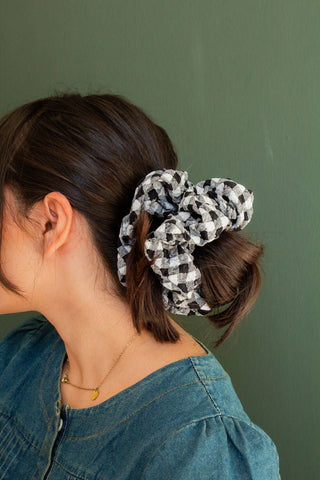 Gothic Gingham Jumbo Scrunchie