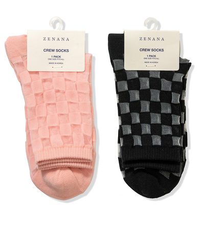 Checkered Mesh Socks