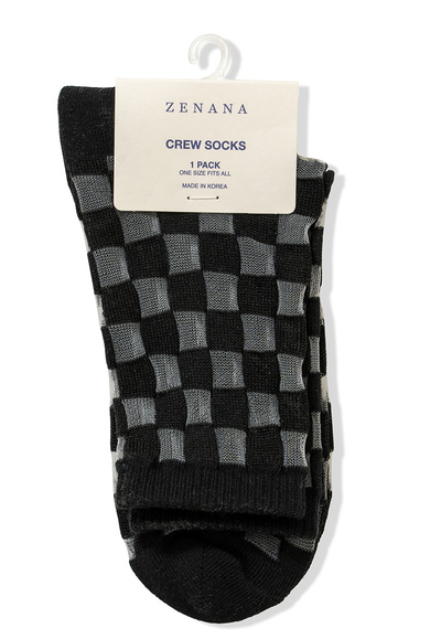 Checkered Mesh Socks