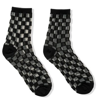 Checkered Mesh Socks