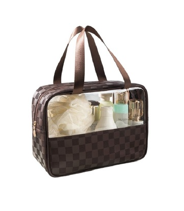 Checkered Pattern Clear Bag