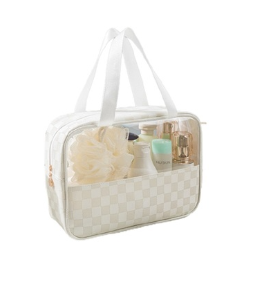 Checkered Pattern Clear Bag