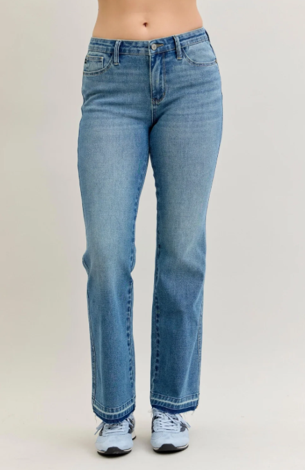 Tess Slim Bootcut Release Hem Tummy Control Judy Blue Denim