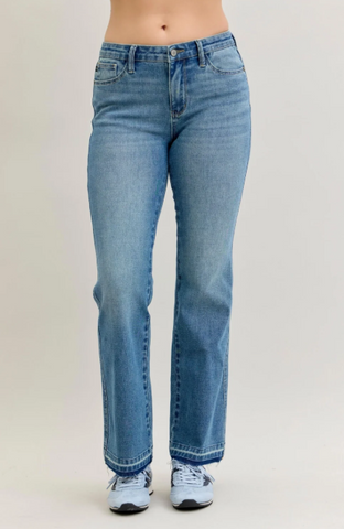Tess Slim Bootcut Release Hem Tummy Control Judy Blue Denim