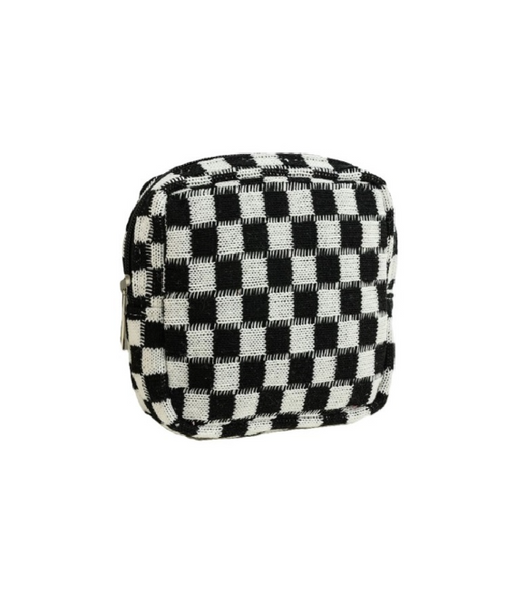On the Go Checkered Pouch