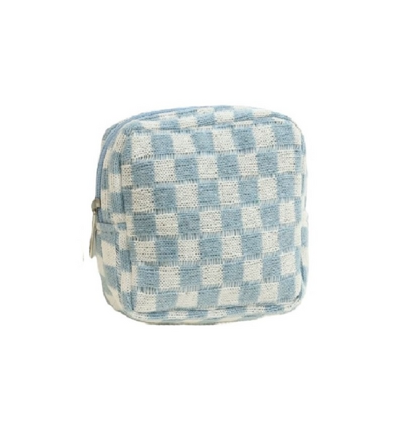 On the Go Checkered Pouch