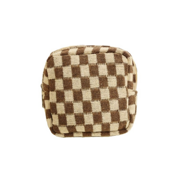 On the Go Checkered Pouch