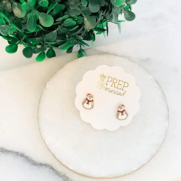 Cozy Penguin Signature Enamel Stud Earrings