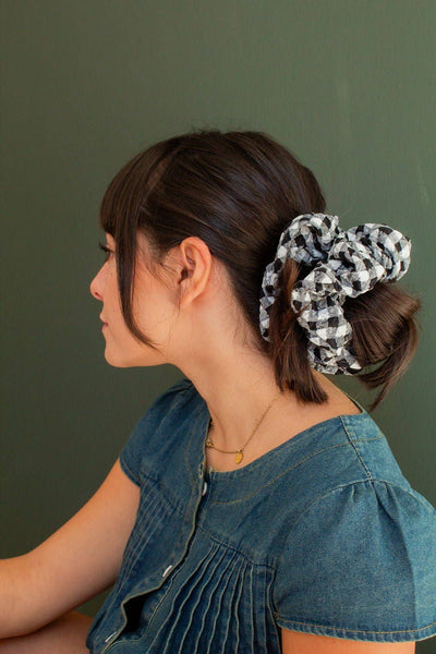 Gothic Gingham Jumbo Scrunchie