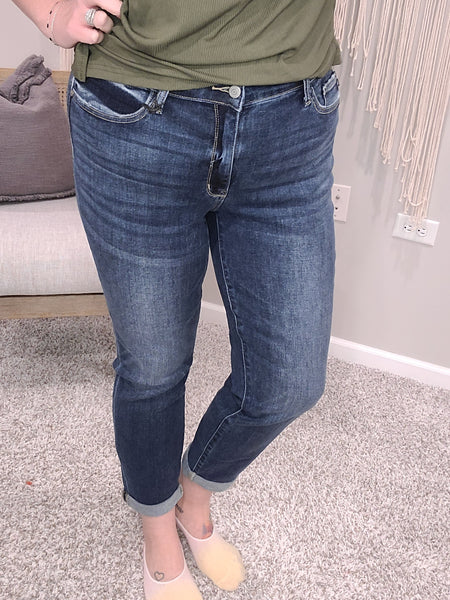 London Midrise Cuffed Boyfriend Jeans