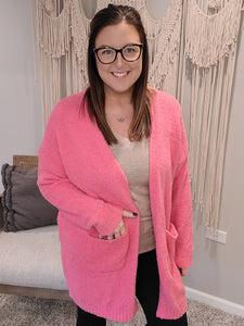 Skyler Cardigan - Hot Pink