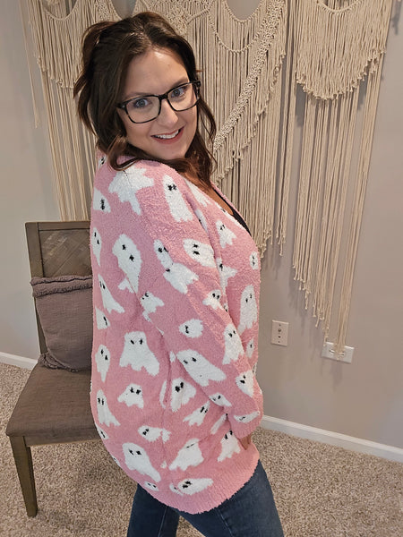 Ghost Cloud Cardigan - Pink