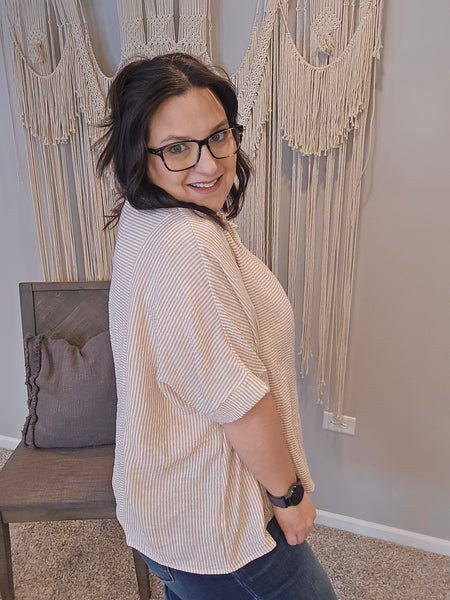 Blush Hour Short Sleeve Blouse