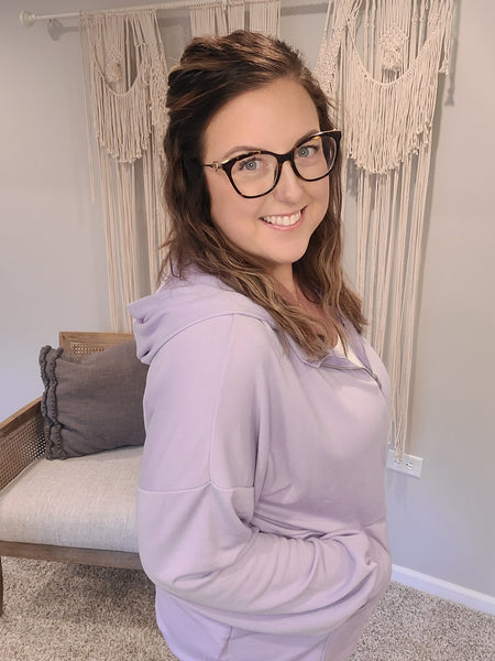 Casual Sunday Pullover Sweater - Lavender