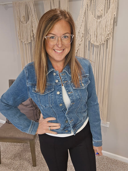 Judy Blue Classic Vintage Wash Denim Jacket