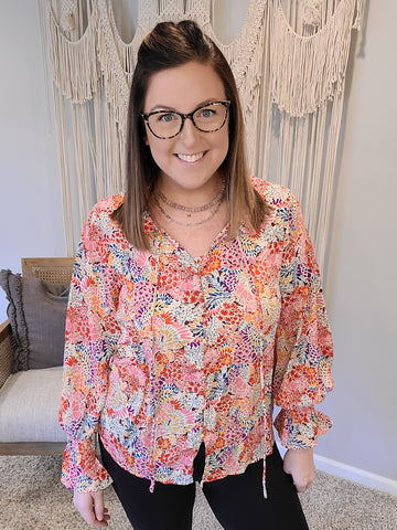 In the Valley Floral Blouse