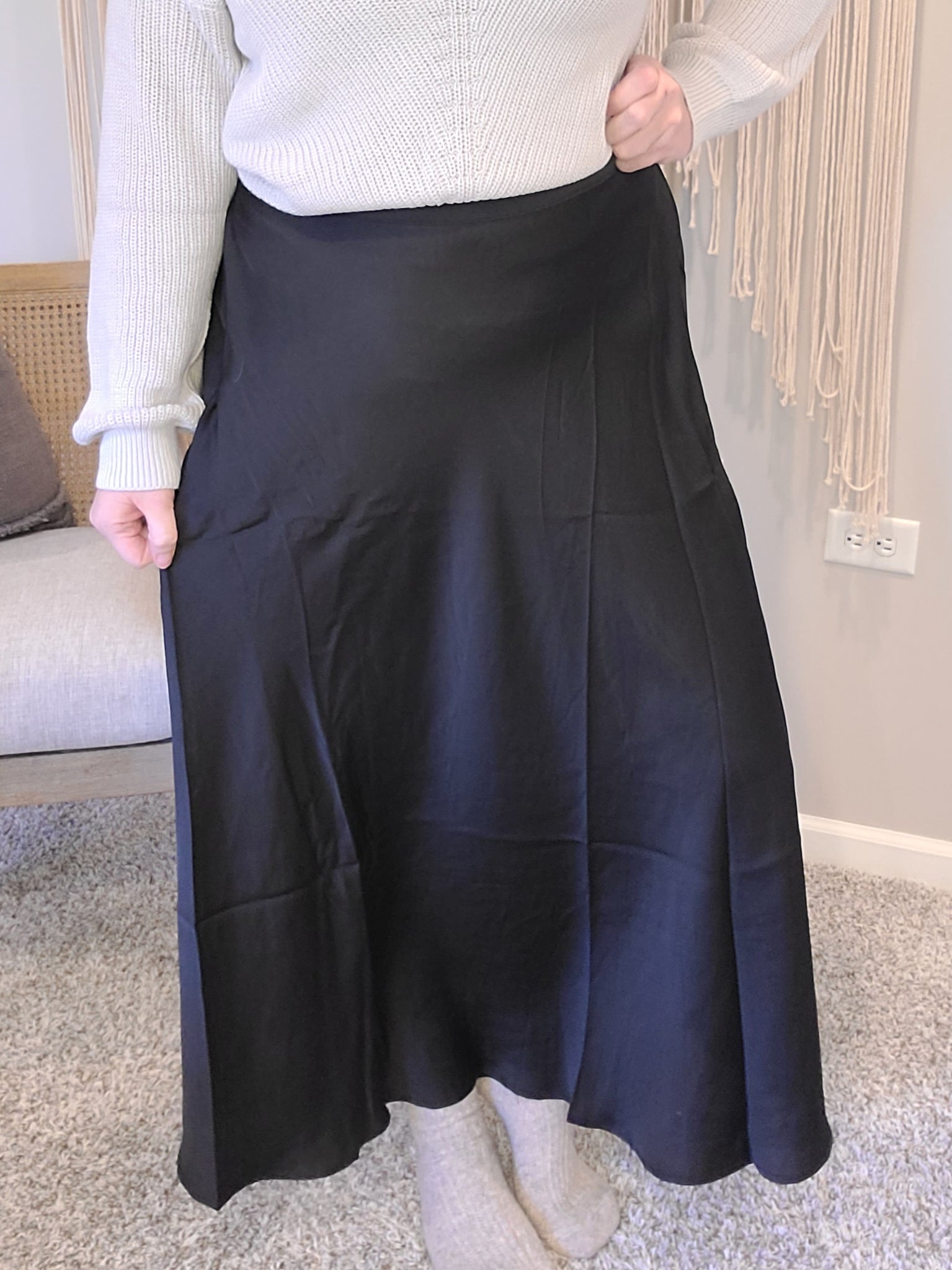 Timeless Tale Maxi Skirt in Black