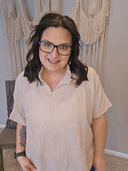 Blush Hour Short Sleeve Blouse