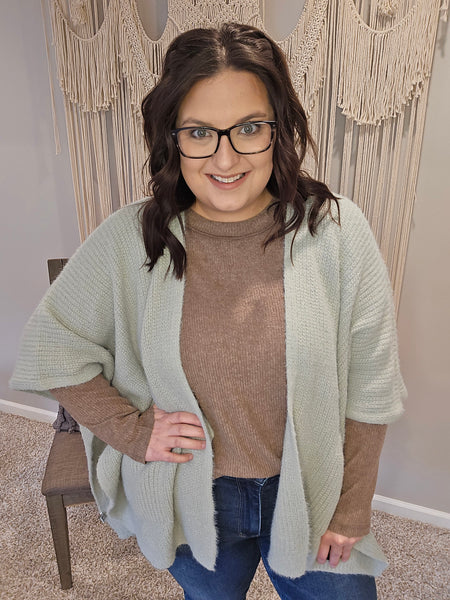 Chic Boucle Cozy Cardigan Poncho