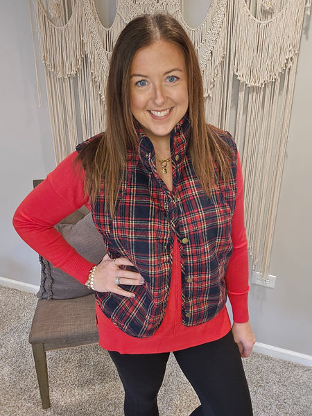 Break the Ice Plaid Vest