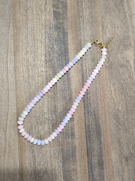 Multicolor Bead Stone Necklace