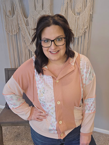 Love Notes Patchwork Hoodie Jacket