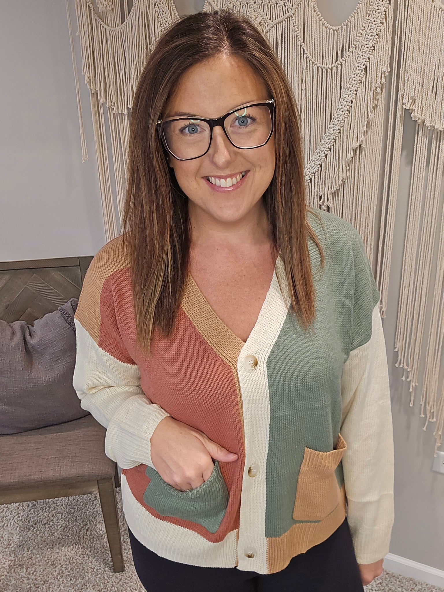 Best of Both Worlds Color Block Cardigan