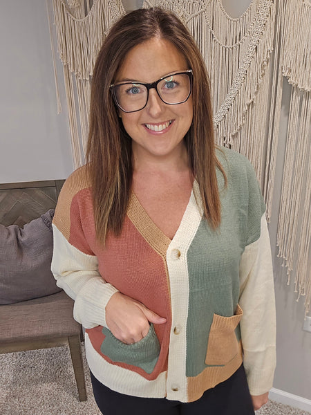 Best of Both Worlds Color Block Cardigan