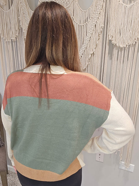 Best of Both Worlds Color Block Cardigan