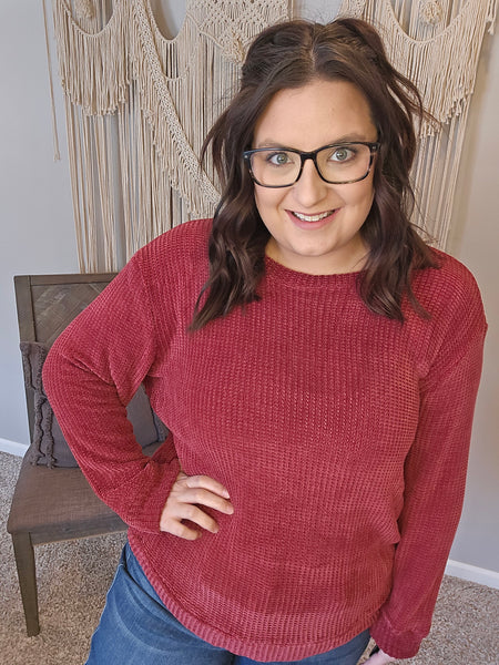 Chenille Charm Pullover Sweater