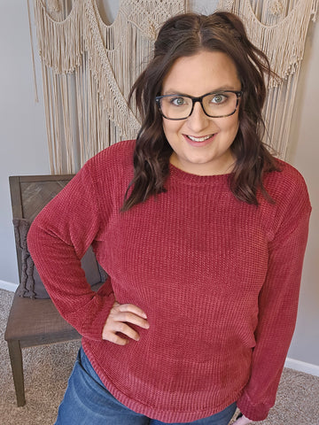 Chenille Charm Pullover Sweater