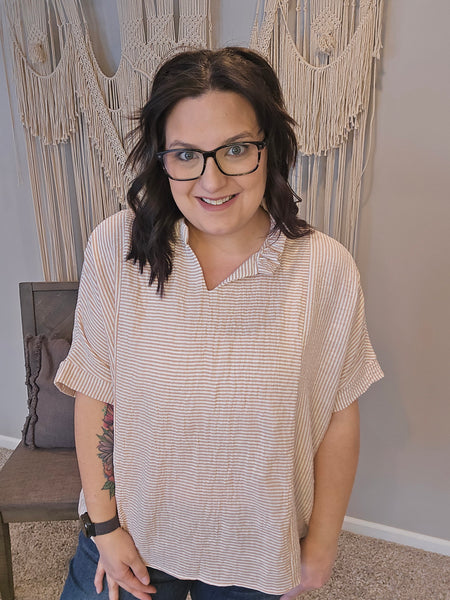 Blush Hour Short Sleeve Blouse