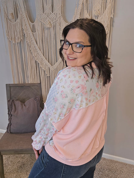 Sugar Rush Patchwork Long Sleeve Top