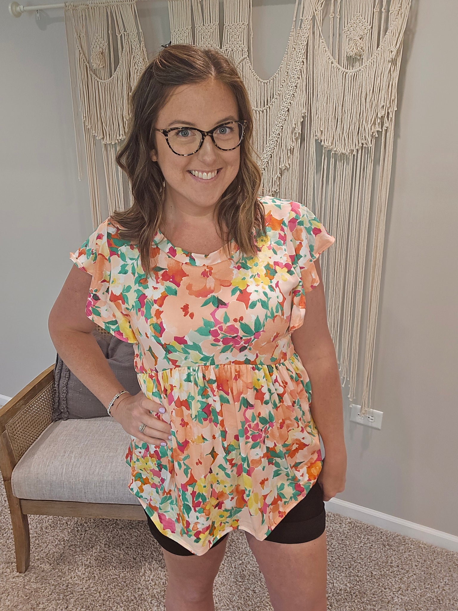 Fiona Floral Peplum Blouse