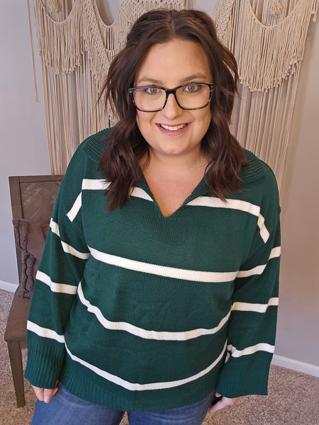 Cut It Out Collared Sweater